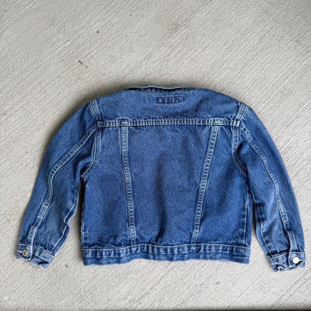 Vintage Gasoline by Ralph Nakash Kids Butterfly Denim Jacket 4T 5T Y2K - Picture 3 of 8